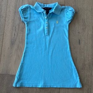 Ralph Lauren Light Blue Polo Tennis Collared Dress Spring Summer Preppy 4T